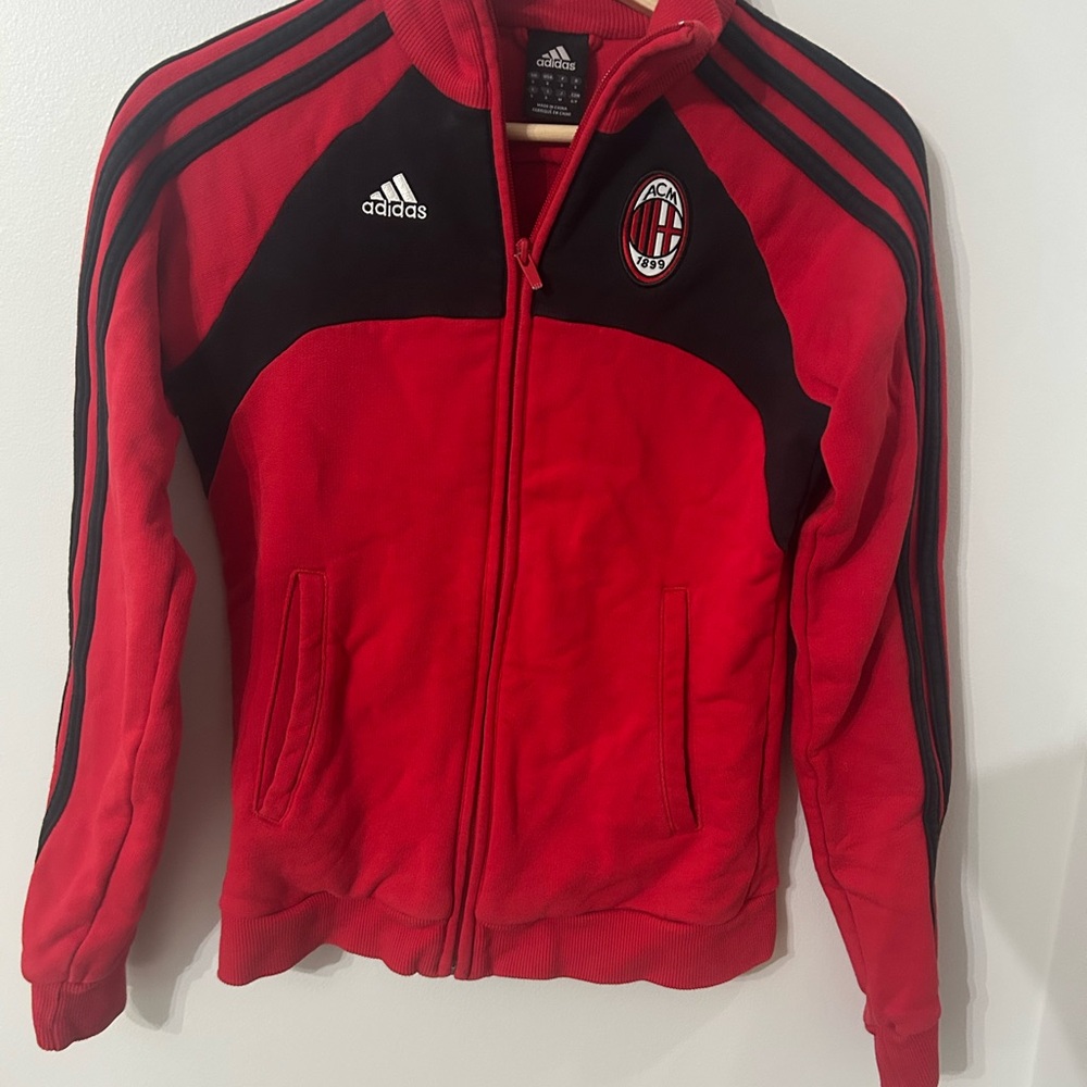 Adidas Red and Black Track Jacket
